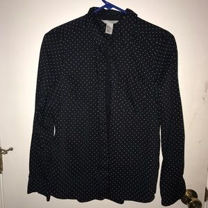 POLKA DOT BUTTON UP